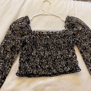 Nordstrom socialite long sleeve cropped top
